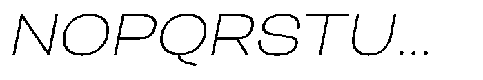Biarty Extra Light Oblique Font UPPERCASE