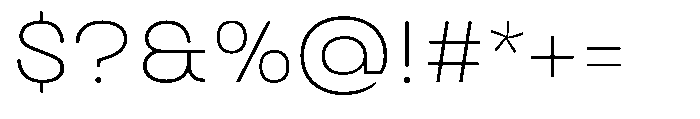 Biarty Extra Light Font OTHER CHARS