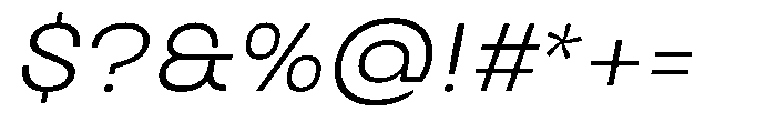 Biarty Light Oblique Font OTHER CHARS