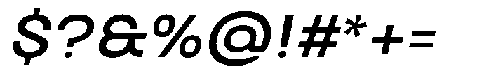 Biarty Medium Oblique Font OTHER CHARS