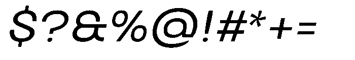 Biarty Oblique Font OTHER CHARS