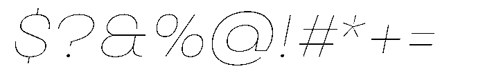 Biarty Thin Oblique Font OTHER CHARS