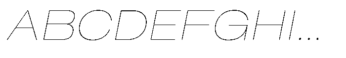 Biarty Thin Oblique Font UPPERCASE