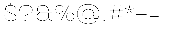 Biarty Thin Font OTHER CHARS
