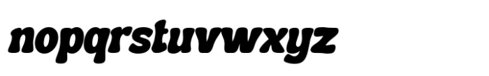 Bicken Oblique Font LOWERCASE