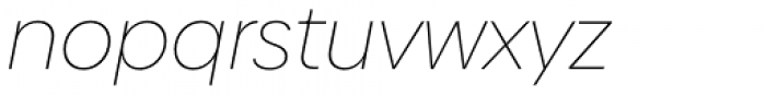 Biennale Thin Italic Font LOWERCASE