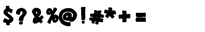 Big Bold Chunky Font OTHER CHARS