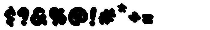 Big Drop Extrude Font OTHER CHARS