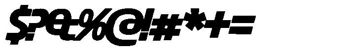 Big Druto Display Bold Italic Font OTHER CHARS