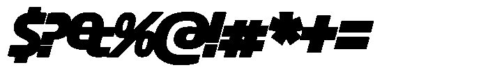 Big Druto Display Extra Bold Italic Font OTHER CHARS