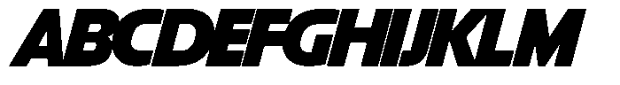 Big Druto Display Extra Bold Italic Font UPPERCASE