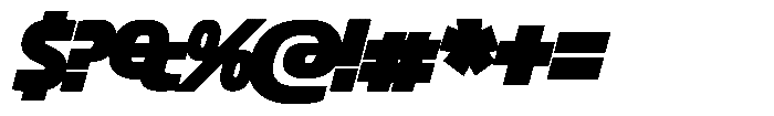 Big Druto Display Heavy Italic Font OTHER CHARS