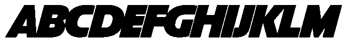 Big Druto Display Heavy Italic Font UPPERCASE
