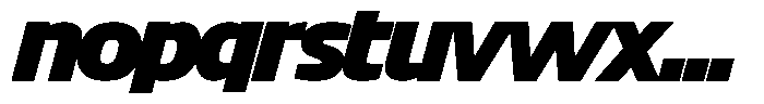 Big Druto Display Heavy Italic Font LOWERCASE
