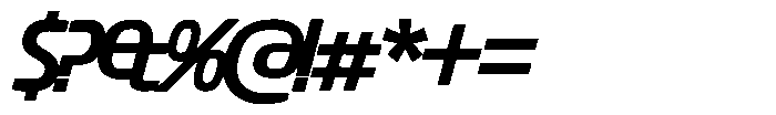 Big Druto Display Medium Italic Font OTHER CHARS