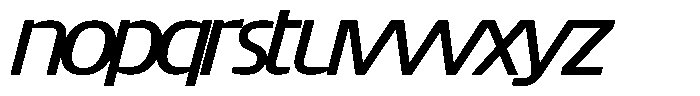 Big Druto Display Regular Italic Font LOWERCASE