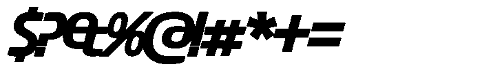 Big Druto Display Semi Bold Italic Font OTHER CHARS