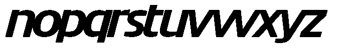 Big Druto Display Semi Bold Italic Font LOWERCASE