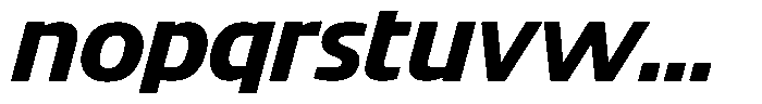 Big Druto Norm Bold Italic Font LOWERCASE