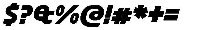 Big Druto Norm Extra Bold Italic Font OTHER CHARS