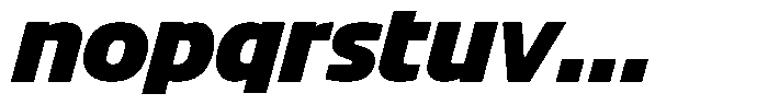 Big Druto Norm Heavy Italic Font LOWERCASE