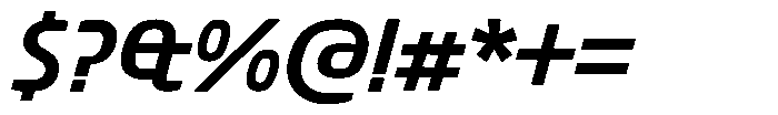 Big Druto Norm Medium Italic Font OTHER CHARS
