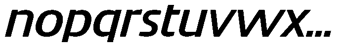 Big Druto Norm Medium Italic Font LOWERCASE