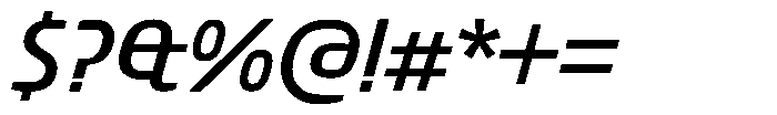 Big Druto Norm Regular Italic Font OTHER CHARS