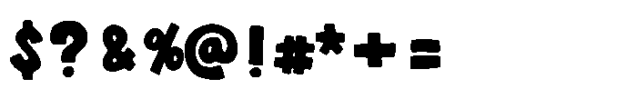 Big Playful Font OTHER CHARS