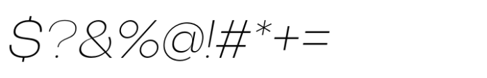 Big Sans Extra Light Slanted Font OTHER CHARS
