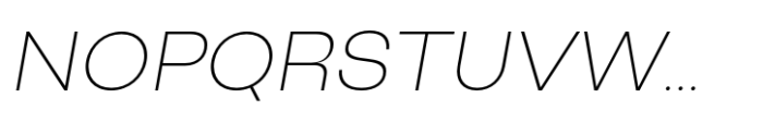 Big Sans Extra Light Slanted Font UPPERCASE
