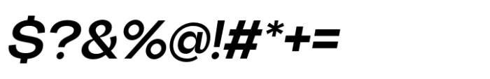 Big Sans Semibold Slanted Font OTHER CHARS
