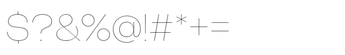 Big Sans Thin Font OTHER CHARS