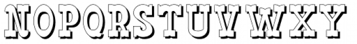 Big Yukonthin Serif Shadow Font UPPERCASE