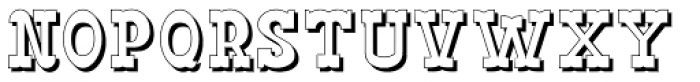 Big Yukonthin Serif Shadow Font LOWERCASE