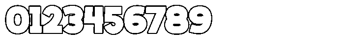 Big Zubo Outline Font OTHER CHARS