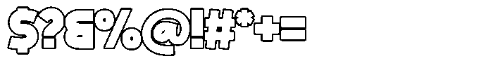 Big Zubo Outline Font OTHER CHARS