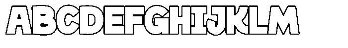 Big Zubo Outline Font UPPERCASE