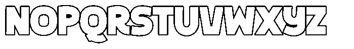 Big Zubo Outline Font UPPERCASE