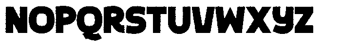 Big Zubo Rough Font UPPERCASE