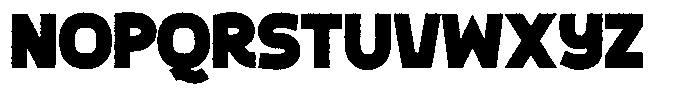 Big Zubo Rough Font LOWERCASE