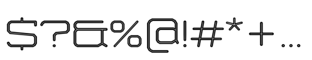 Bigante Inline Xwide Light Font OTHER CHARS