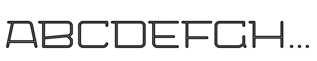 Bigante Inline Xwide Light Font UPPERCASE