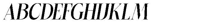 Bigdora Bold Condensed Italic Font UPPERCASE