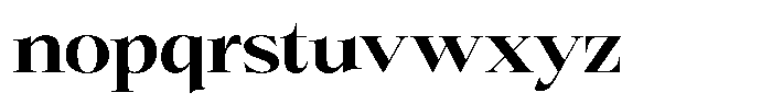 Bigdora Bold Expanded Font LOWERCASE