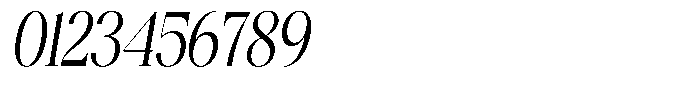 Bigdora Condensed Italic Font OTHER CHARS
