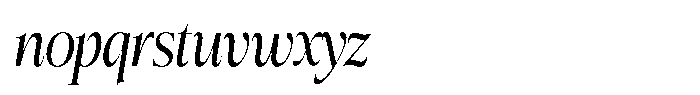 Bigdora Condensed Italic Font LOWERCASE