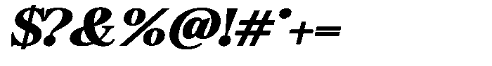 Bigdora Contrast Black Expanded Italic Font OTHER CHARS