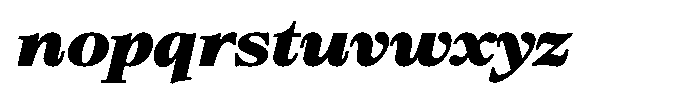 Bigdora Contrast Black Expanded Italic Font LOWERCASE
