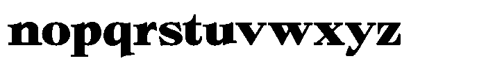 Bigdora Contrast Black Expanded Font LOWERCASE